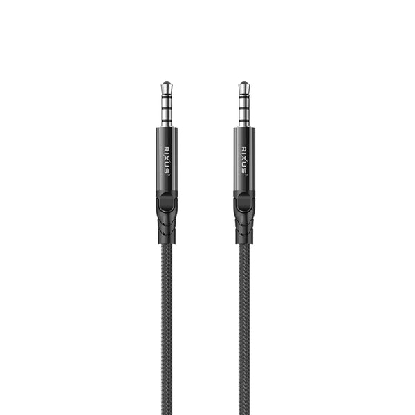 Câble Audio AUX 3.5mm Tressé 1.2m Noir