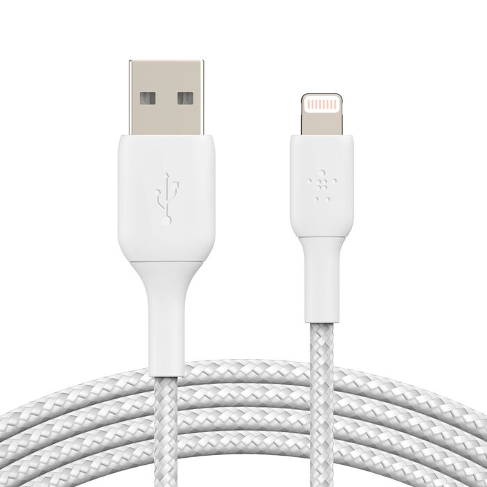 BELKIN Câble Tressé Lightning 2m (Blanc)