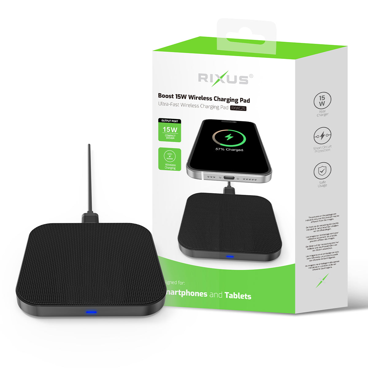 Pad Chargeur Sans Fil Boost 15W Noir