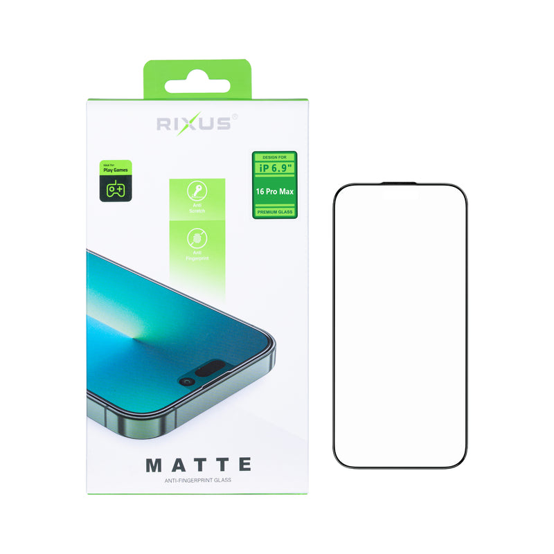 Verre trempé Rixus Mat iPhone 16 Pro Max