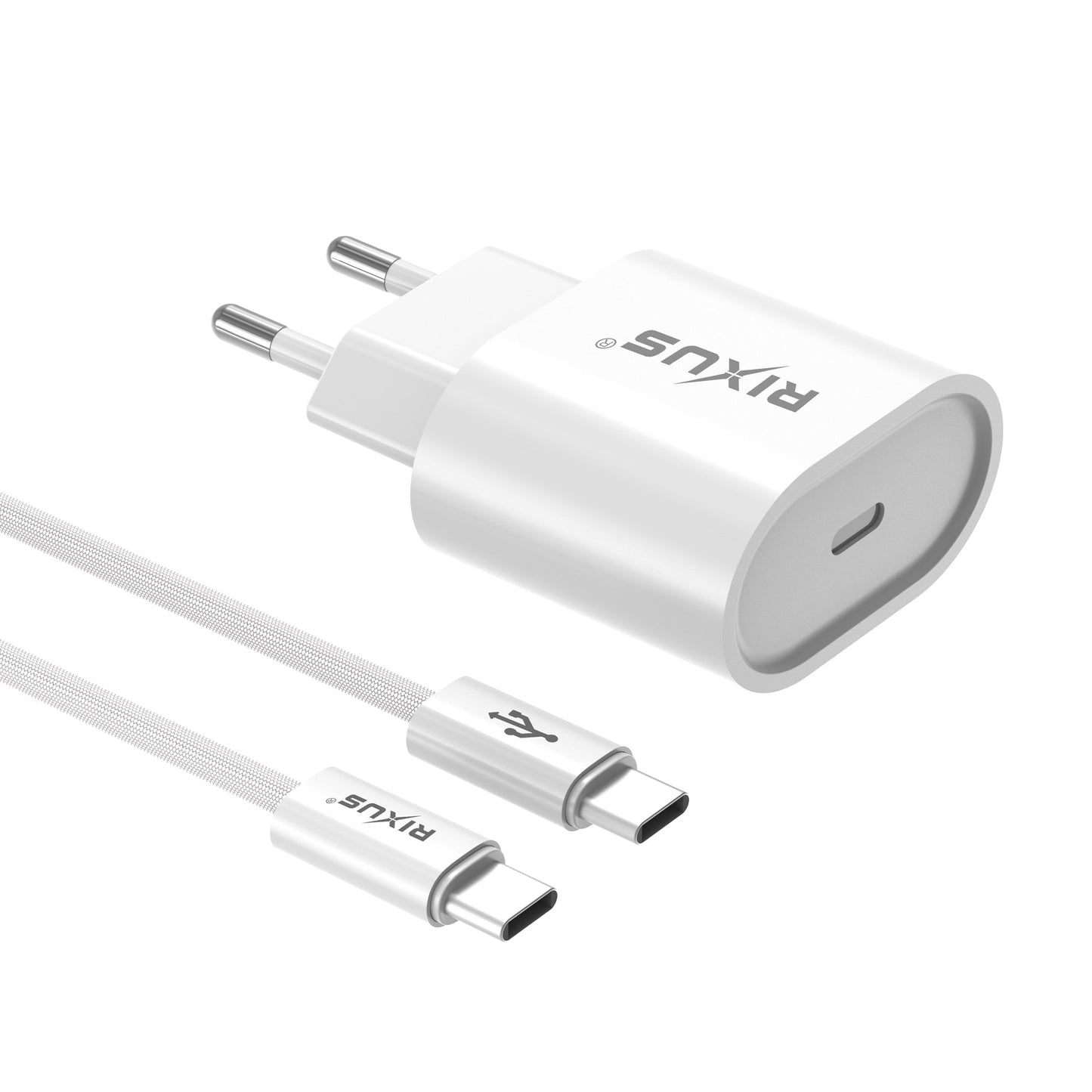 Chargeur 20W + Câble USB-C 1,8m – Blanc