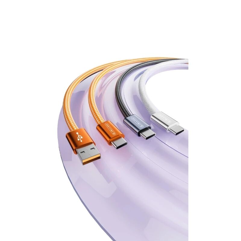 Câble JELLICO SX5 USB-C 100W Orange vue