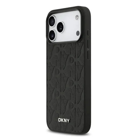 DKNY iPhone 17 Pro Max Back cover coque - MagSafe - Grid Pattern - Noir