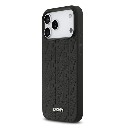 DKNY iPhone 17 Pro Max Grid Pattern Noir 2