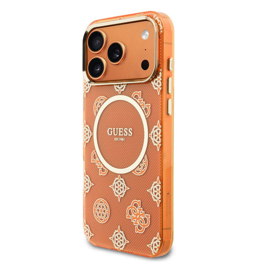 Guess iPhone 17 Pro Max Peony Dot Orange - back