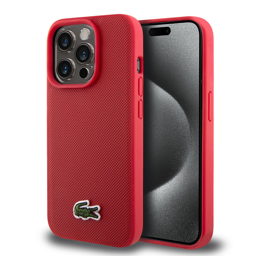 Coque Lacoste iPhone 15 Pro Rouge
