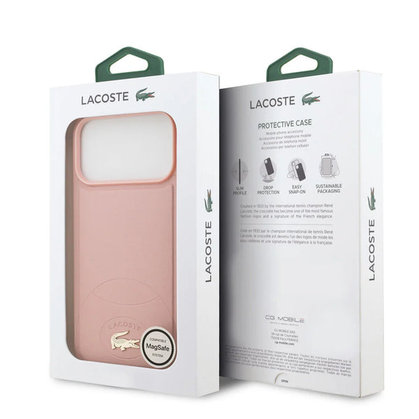 Lacoste iPhone 17 Pro Max Back cover coque - MagSafe - Bliss Design - Rose
