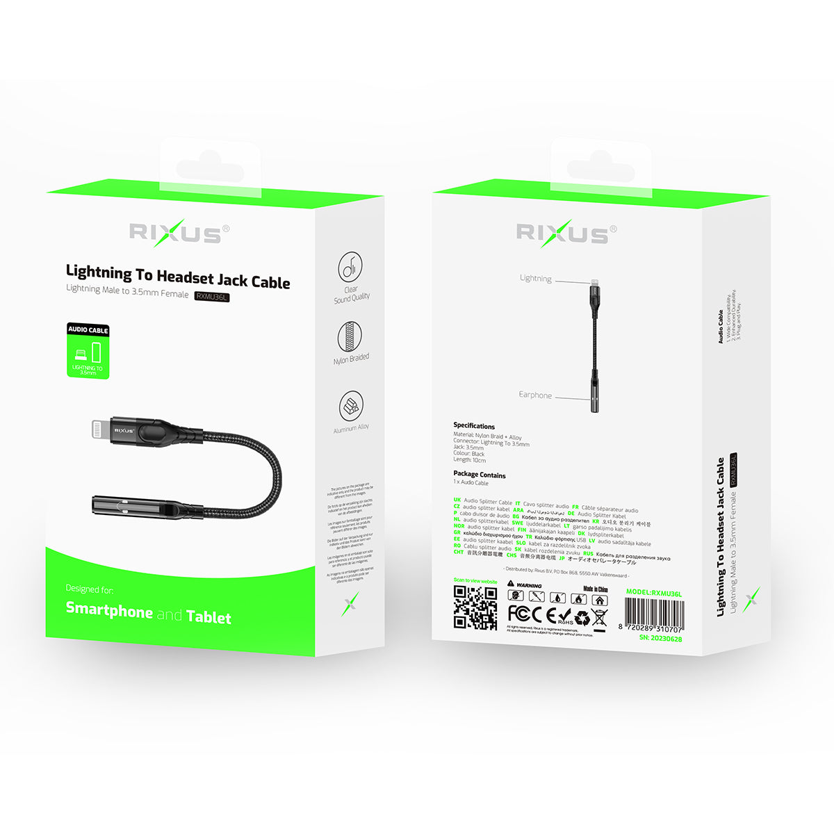 Adaptateur USB-C Jack 3.5mm Femelle 10cm