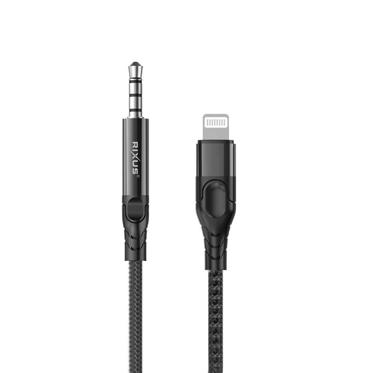 Câble AUX 3.5mm Lightning Tressé 1.2m Noir