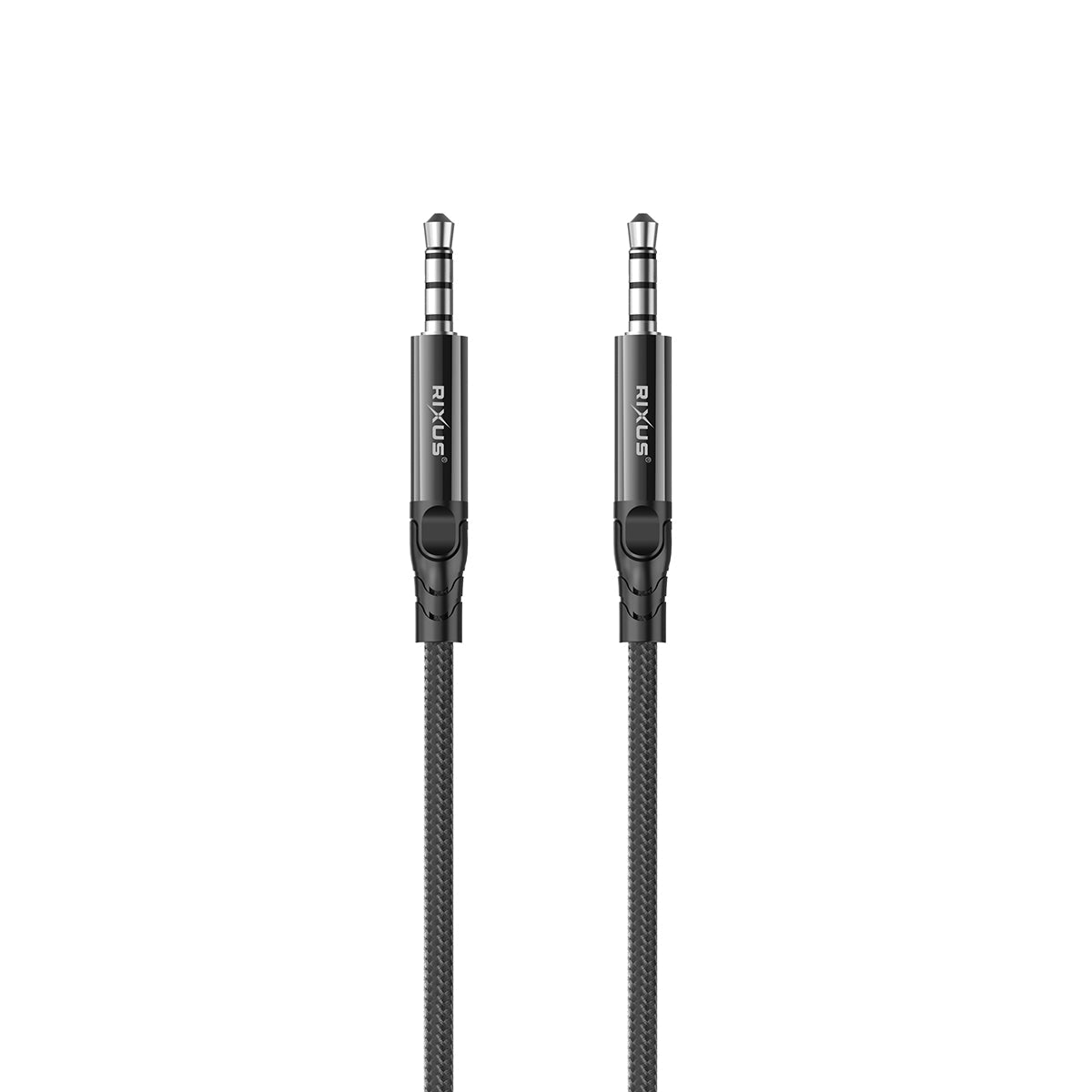 Câble Audio AUX 3.5mm Tressé 1.2m Noir
