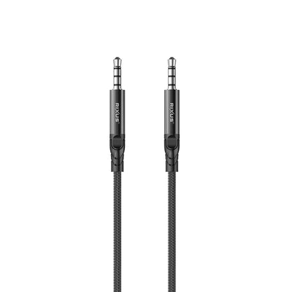 Câble Audio AUX 3.5mm Tressé 1.2m Noir