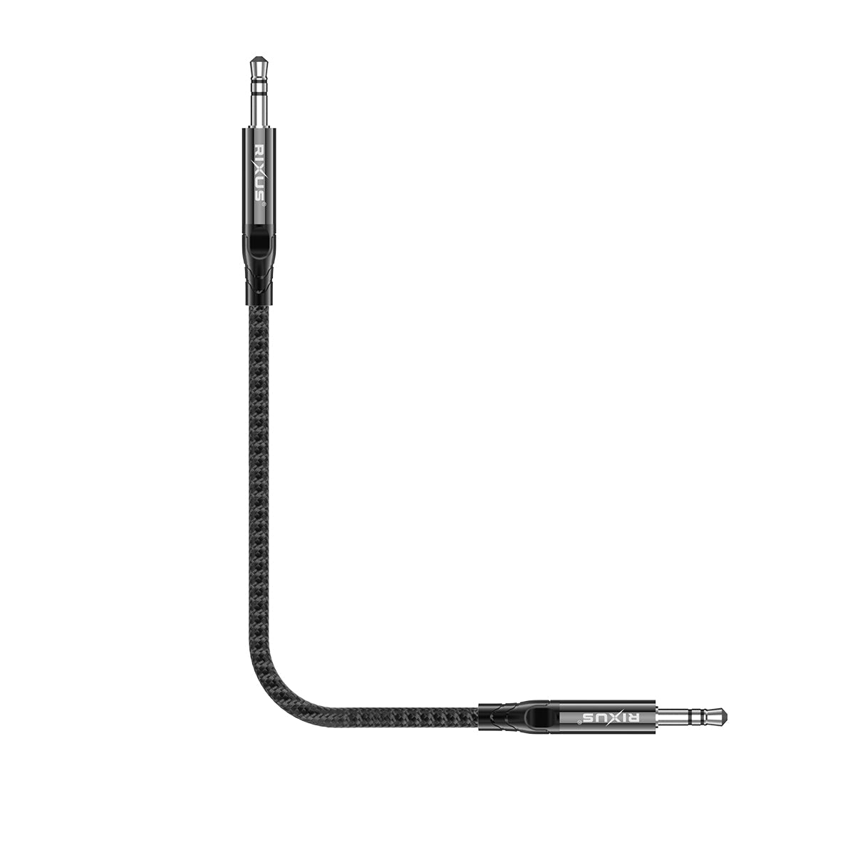 Câble Audio AUX 3.5mm Tressé 1.2m Noir