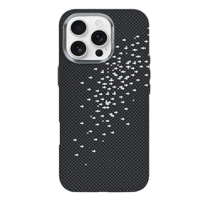 Coque ultra-fine Rixus Alpine motif galaxie noir pour iPhone 16 Pro, vue de dos