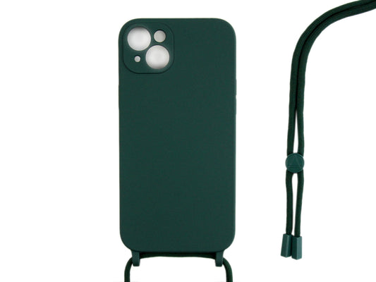 Coque Cordon TPU Rixus iPhone 15 Plus Vert Foncé