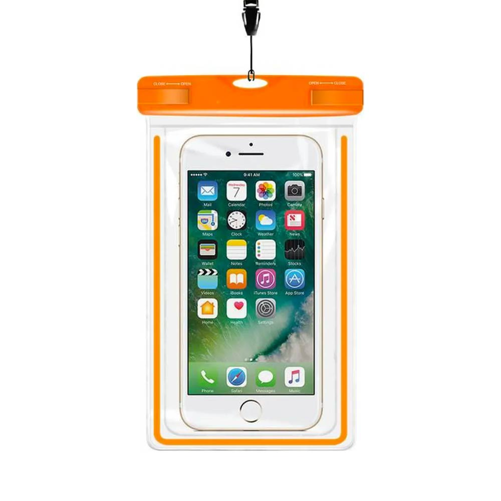 Pochette Étanche Smartphone Orange
