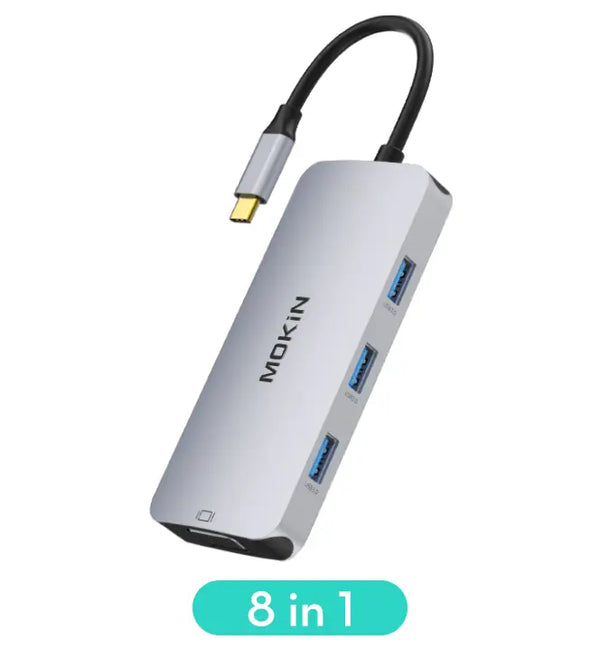 Hub USB-C 9-en-1 MOKiN avec HDMI VGA USB 3.0 et lecteur SD