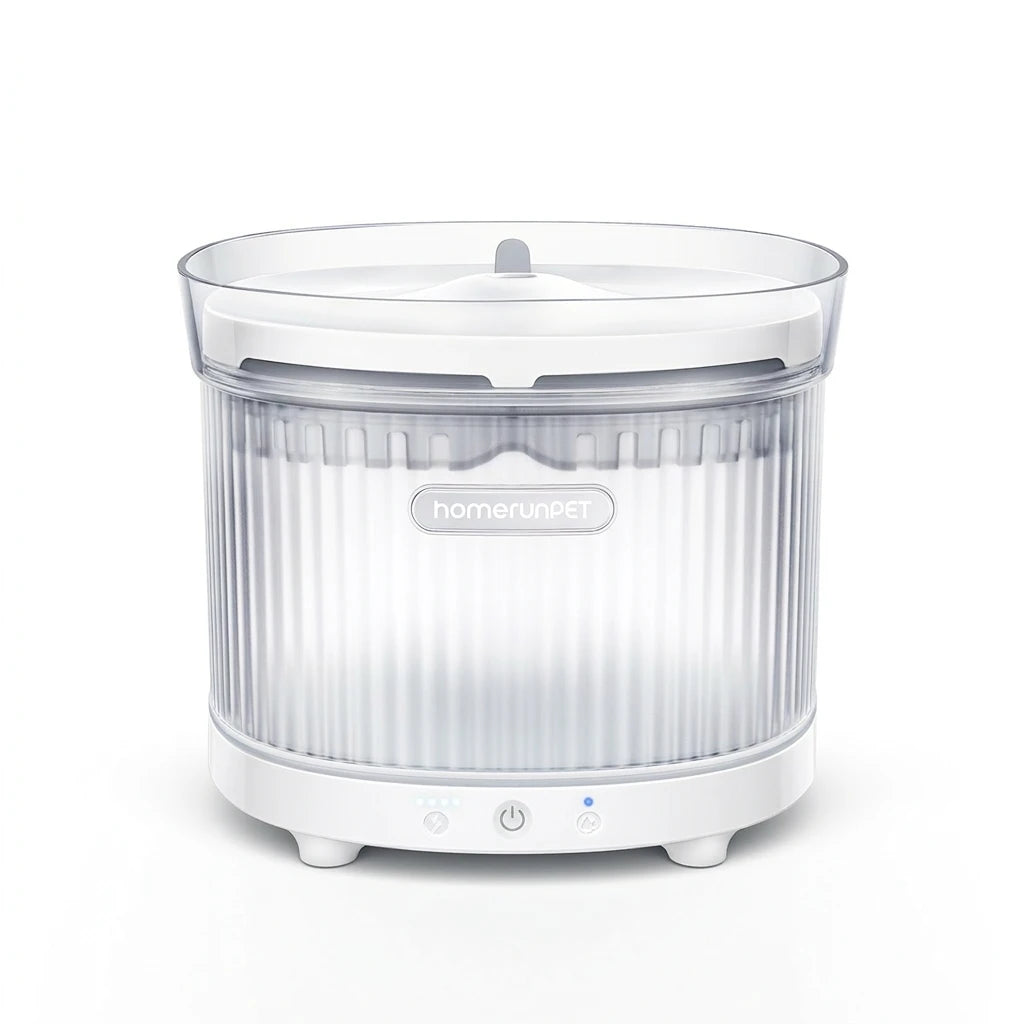 Fontaine à eau rechargeable Homerunpet BF10 blanche avec LED