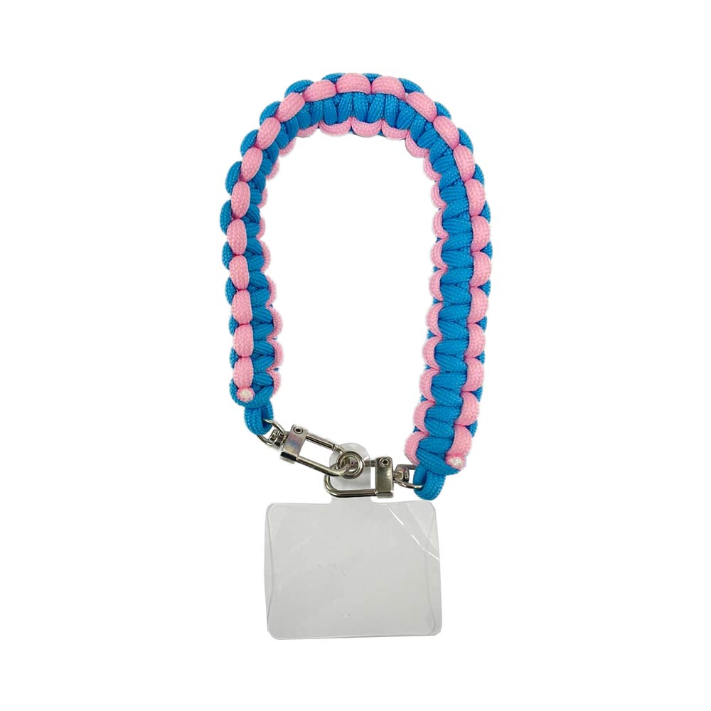 Bracelet Smartphone Tressé Bleu et Rose