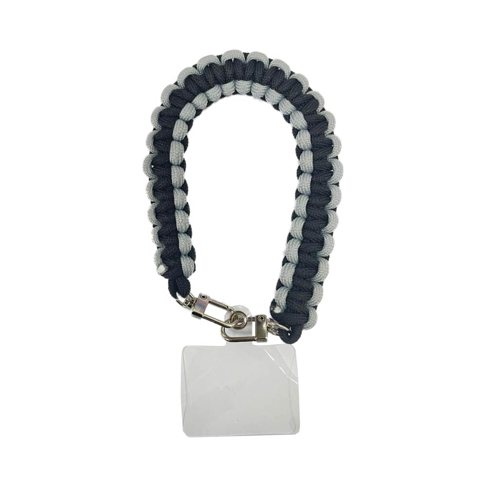 Bracelet Smartphone Tressé Noir et Gris