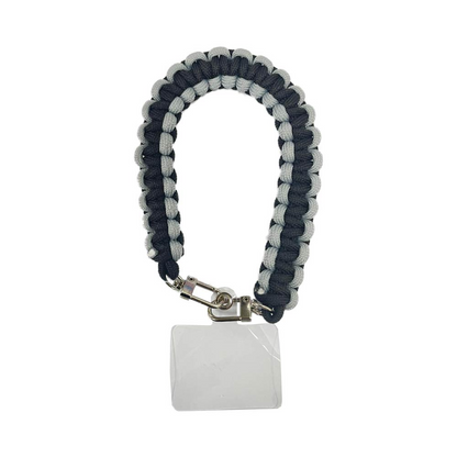 Bracelet Smartphone Tressé Noir et Gris