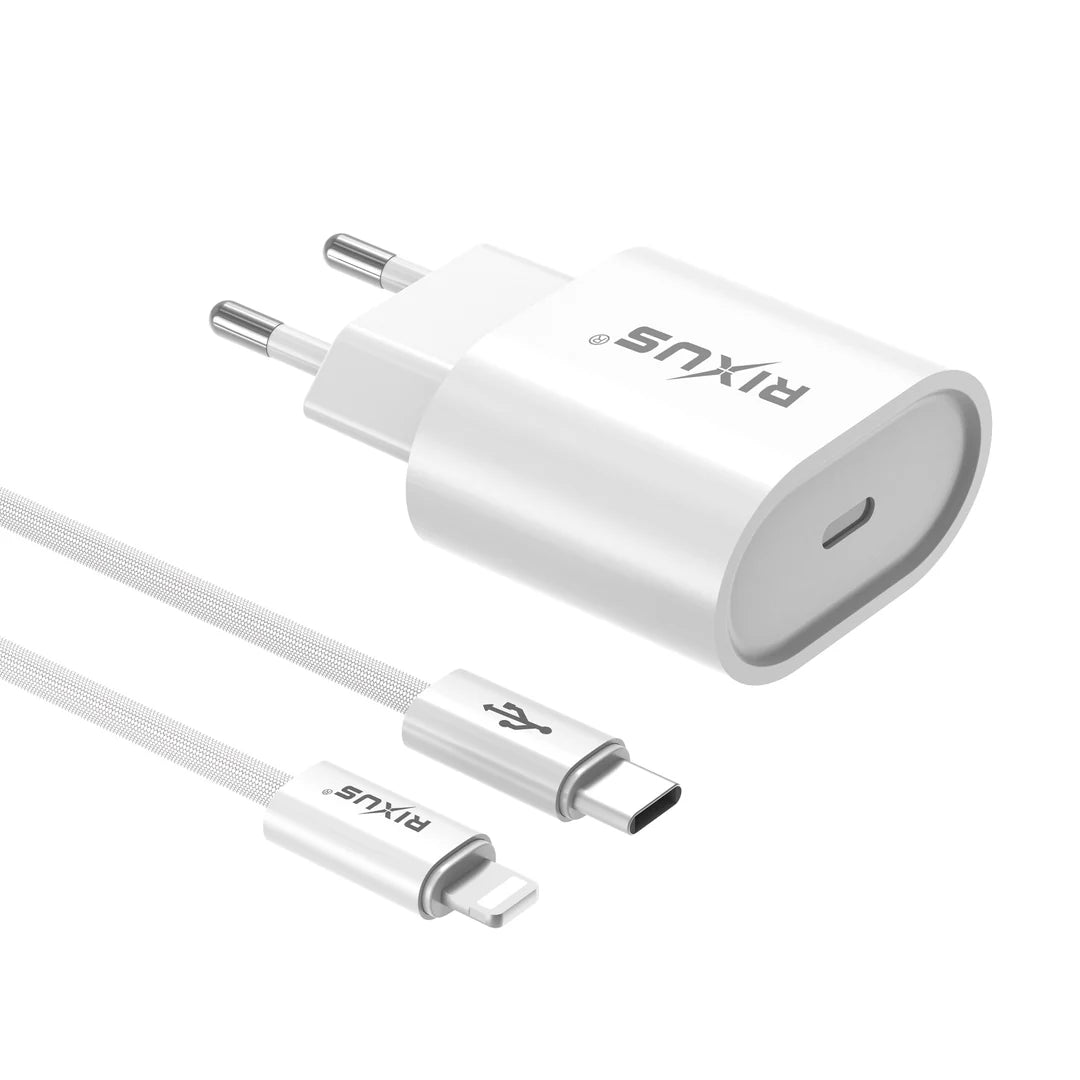 Chargeur 30W + Câble USB C Lightning 1,8m – Blanc