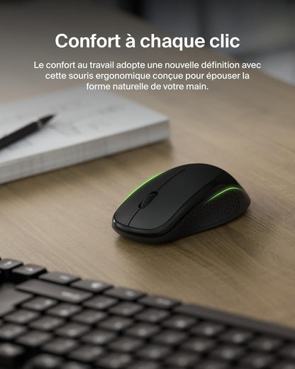 BELKIN Pack Clavier AZERTY + Souris (Sans Fil)