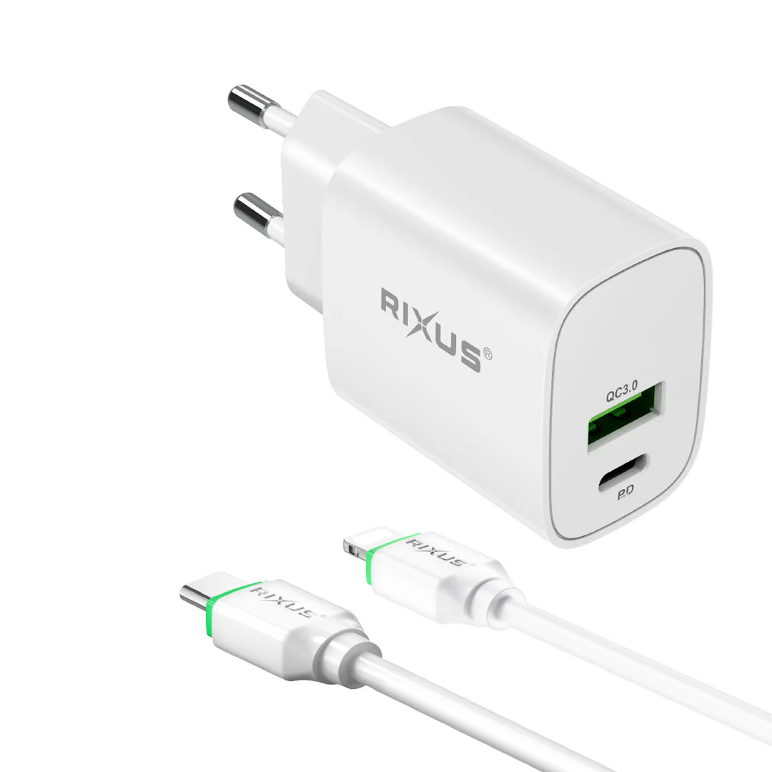 Chargeur 20W + Câble Lightning 1m – Blanc