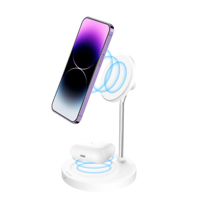 Support Chargeur Sans Fil 15W Blanc