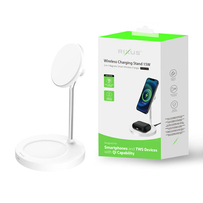 Support Chargeur Sans Fil 15W Blanc