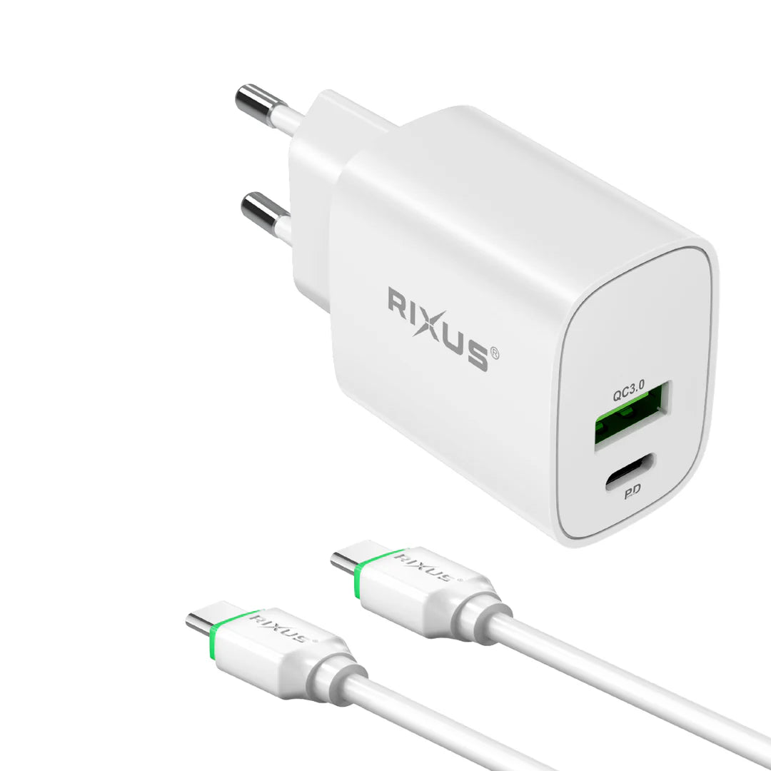 Chargeur 20W + Câble USB-C 1m – Blanc