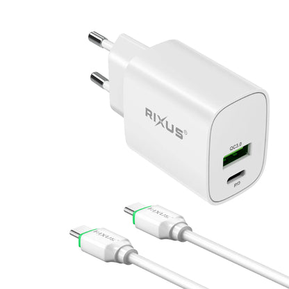 Chargeur 20W + Câble USB-C 1m – Blanc