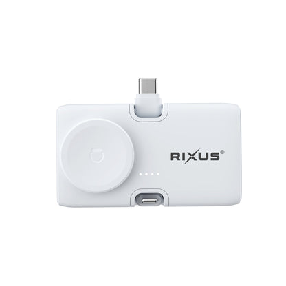 Mini Powerbank Click-On 3-en-1 4500mAh Blanc