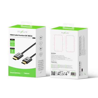 Câble HDMI 8K 1m Gris