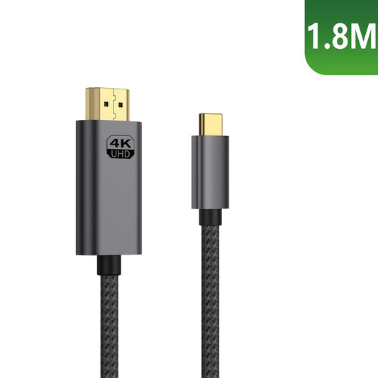 Câble USB-C vers HDMI 4K Premium 1,8m – Gris Sidéral