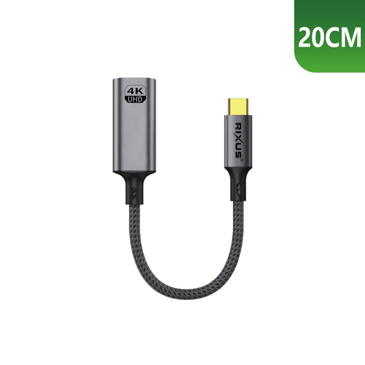 Convertisseur USB-C vers HDMI Femelle 20cm – Gris Sidéral