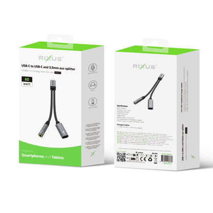Adaptateur USB-C 3.5mm Splitter 15cm