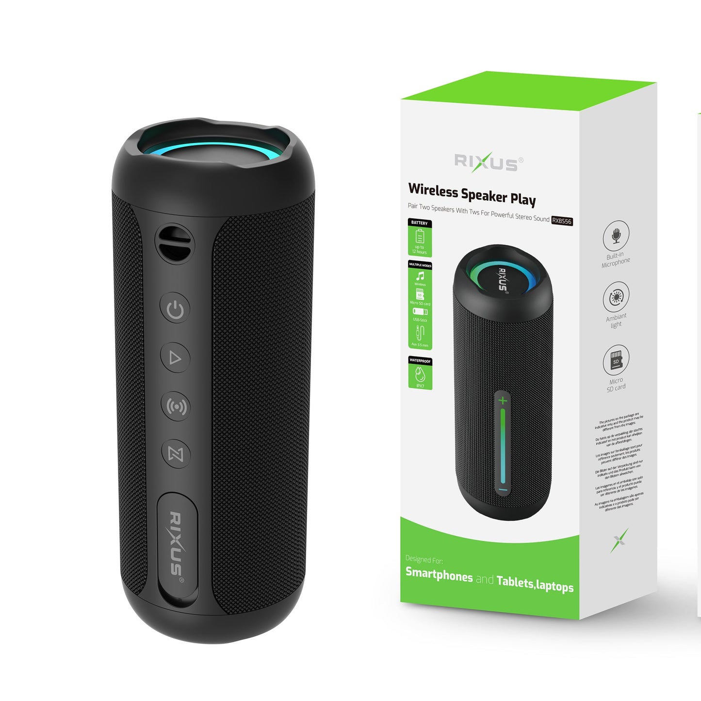 Enceinte Bluetooth Lemobile RXBS56 Play Noir