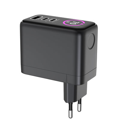 Chargeur GaN Lemobile RXHC50 70W Écran TFT Gris Sidéral
