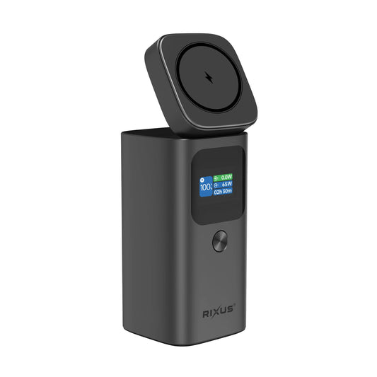 Powerbank Magnétique 15000mAh 100W Écran TFT Gris