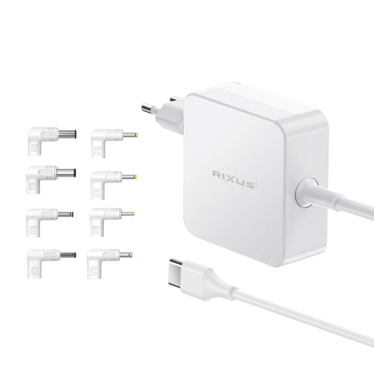 Chargeur Laptop Universel 100W 8 Connecteurs Blanc