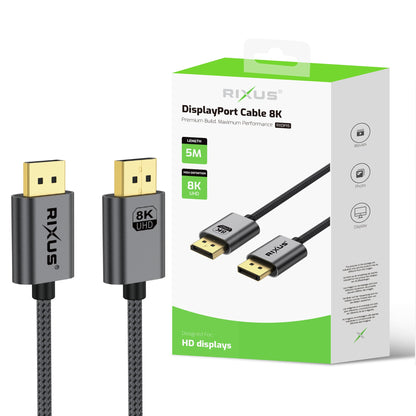 Câble DisplayPort 8K 5m Gris