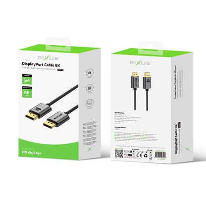 Câble DisplayPort 8K 5m Gris