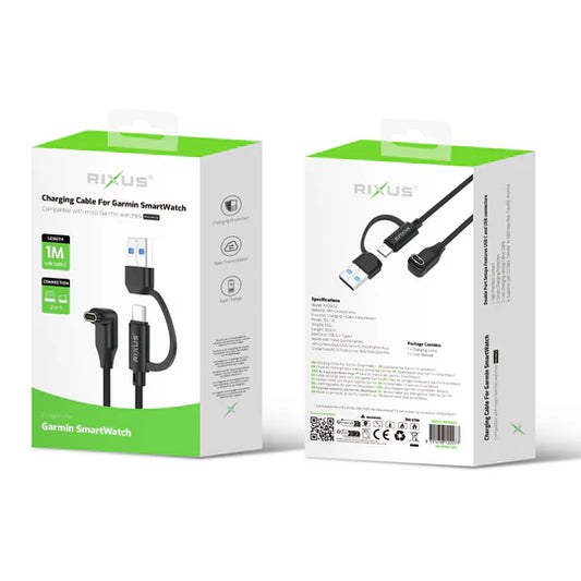Câble de Charge Montre Garmin 1m – Noir
