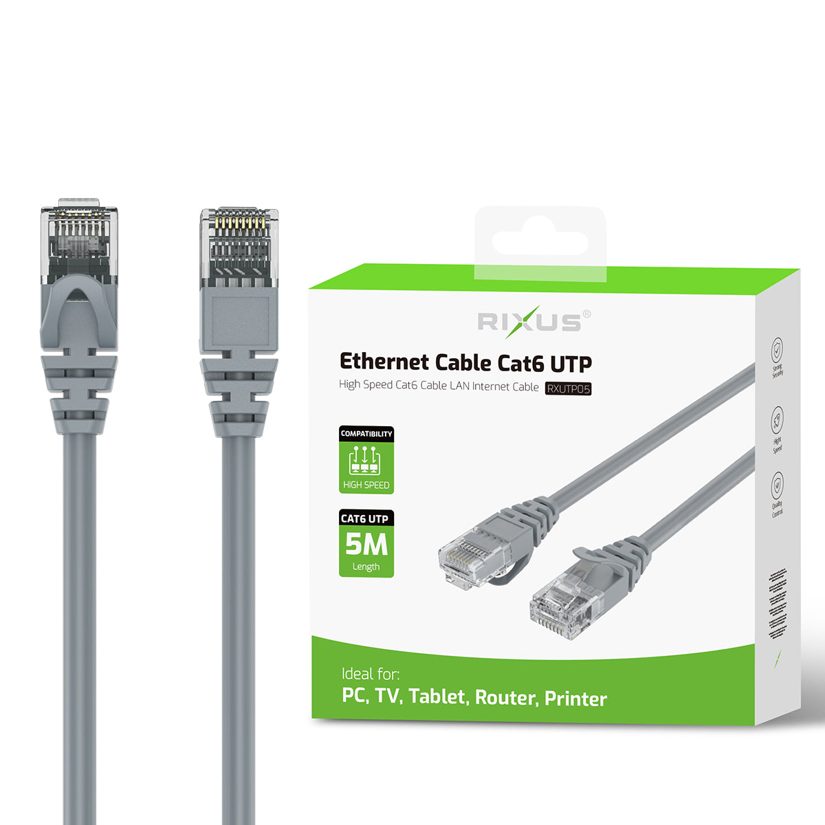 Câble Ethernet Cat 6 UTP 5m