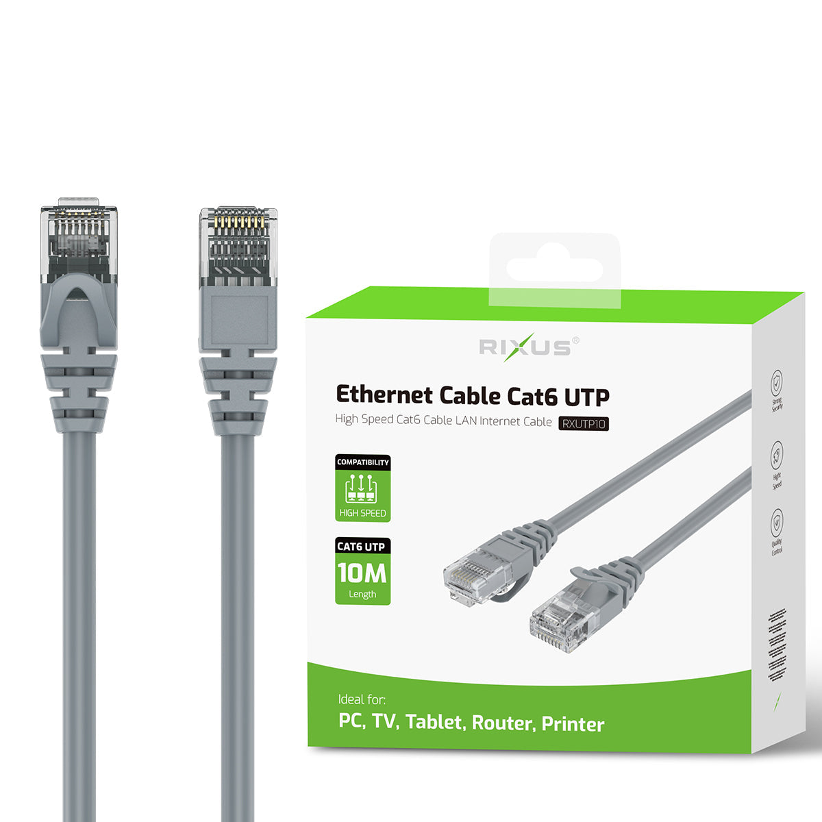 Câble Ethernet Cat 6 UTP 10m