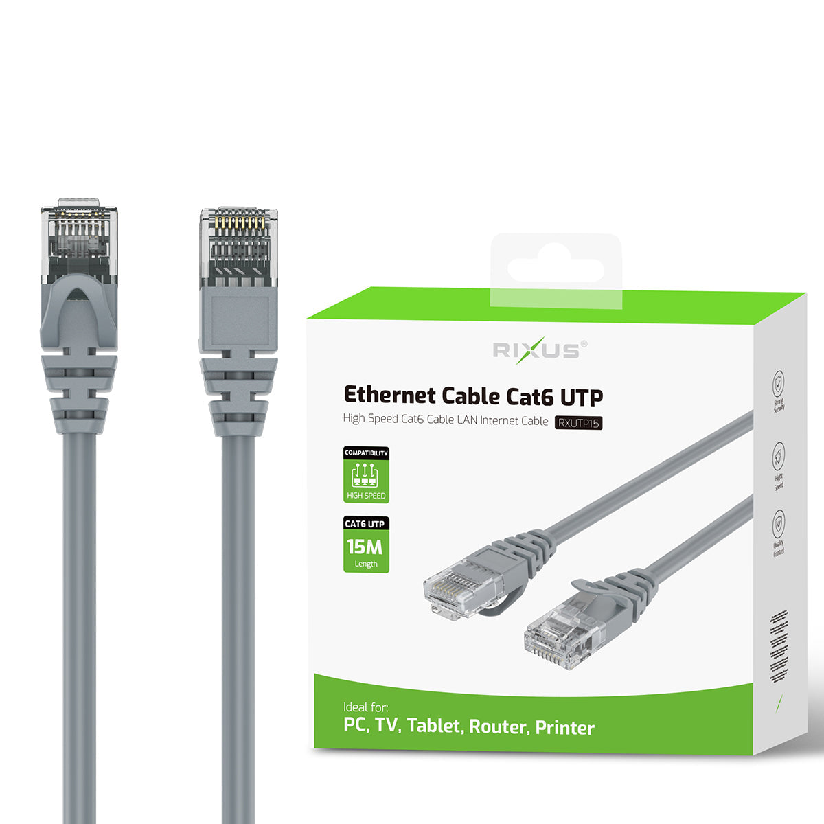 Câble Ethernet Cat 6 UTP 15m