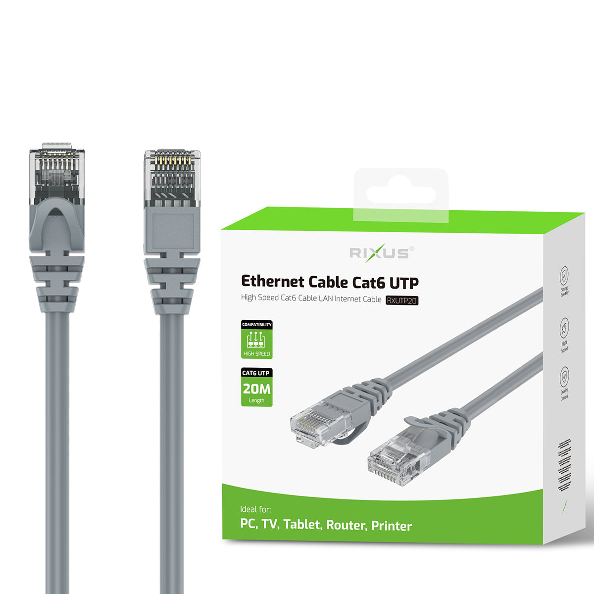 Câble Ethernet Cat 6 UTP 20m