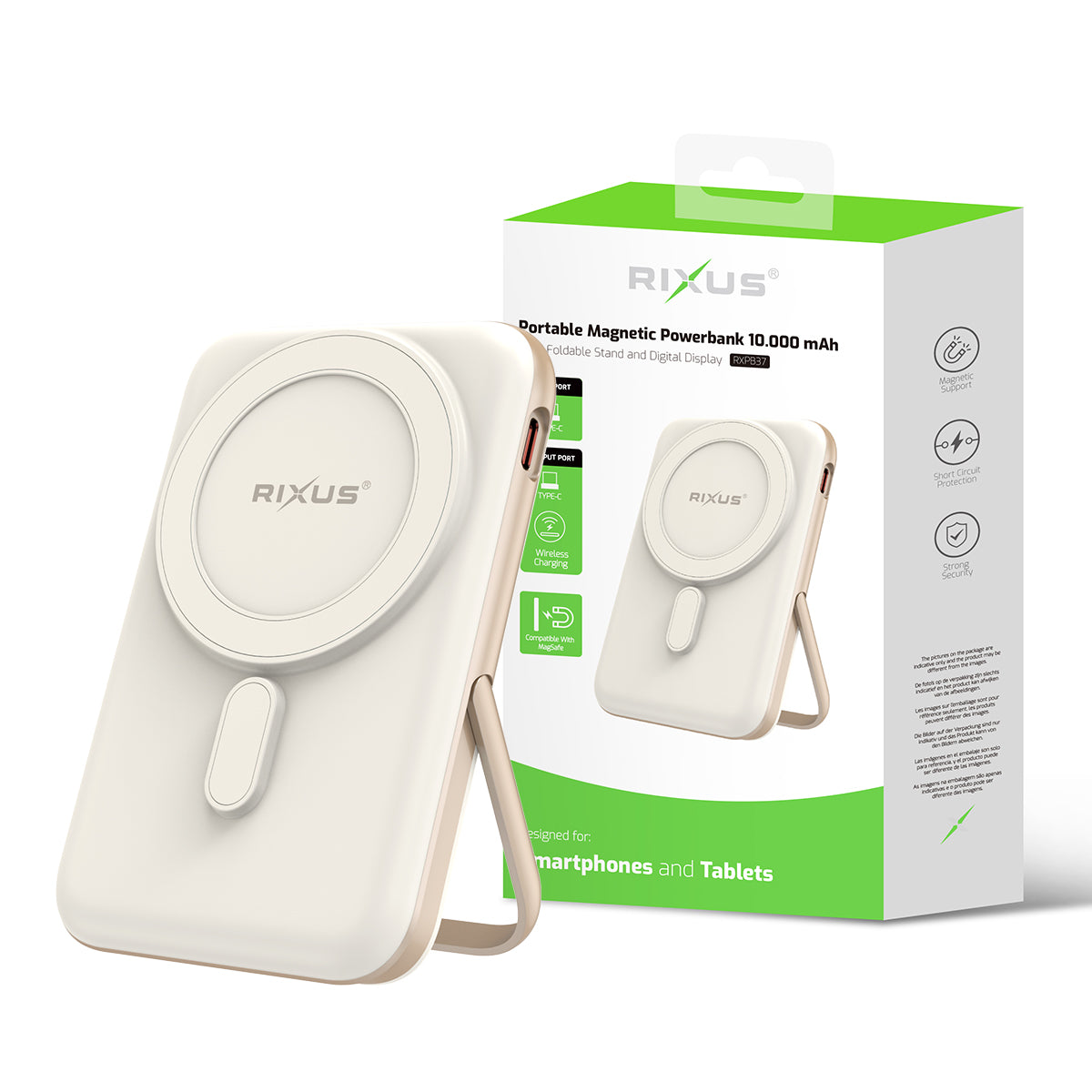 Powerbank Magnétique 10000mAh Stand Or Rose