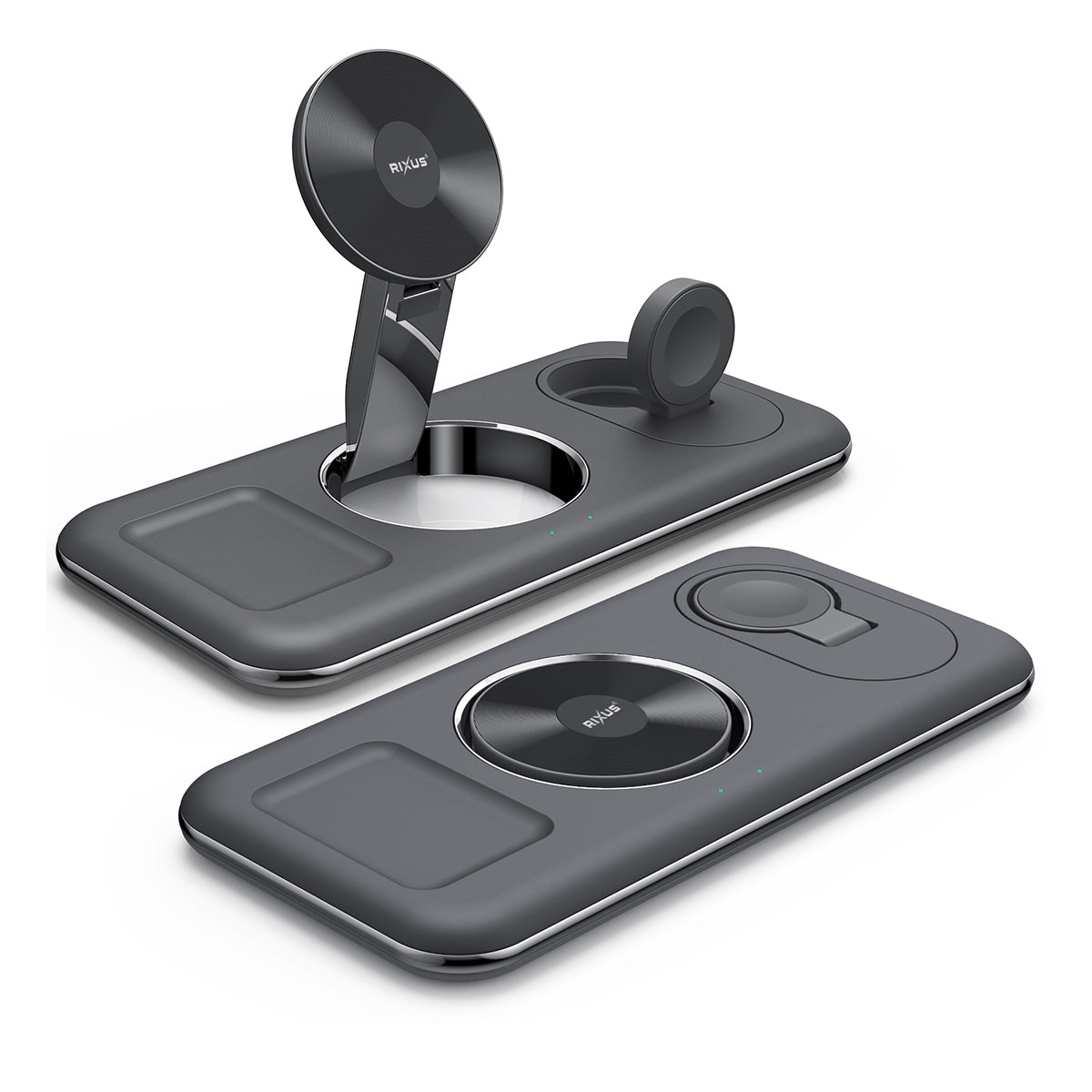 Station Chargeur 3-en-1 Téléphone Montre AirPods Noir