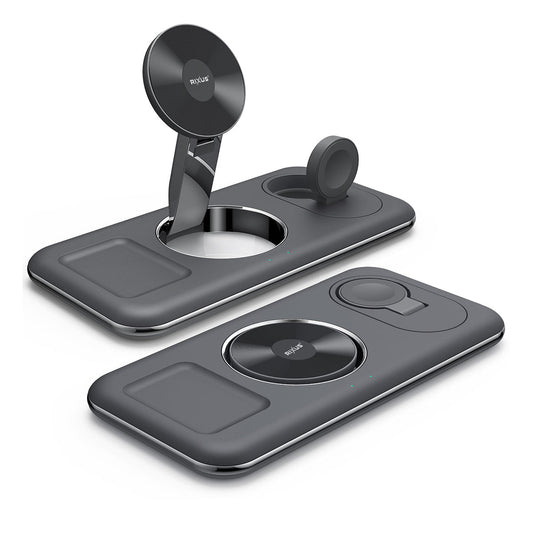 Station Chargeur 3-en-1 Téléphone Montre AirPods Noir